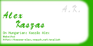 alex kaszas business card